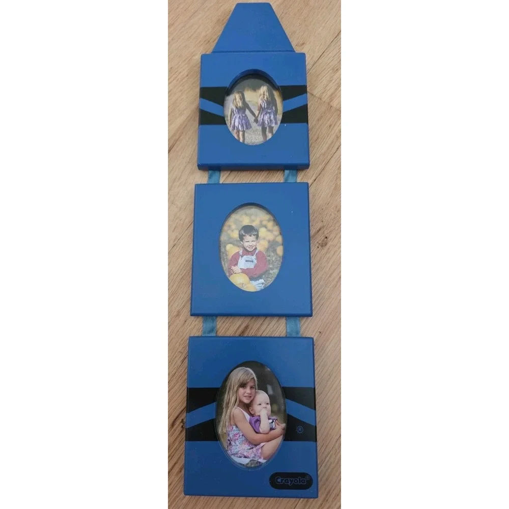 Crayola 3-tier Picture Frame (Binney & Smith, 2003) Blue - RARE